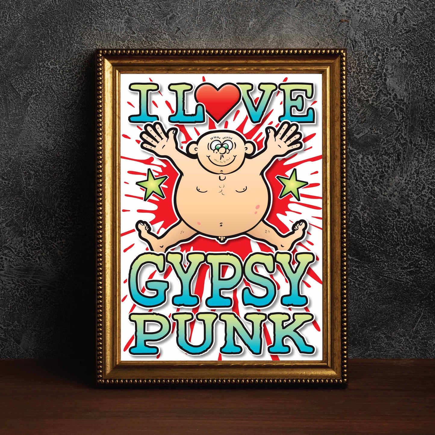 Gypsy Punk Art Print / Love Music Poster / Wall Décor / Rock Guru