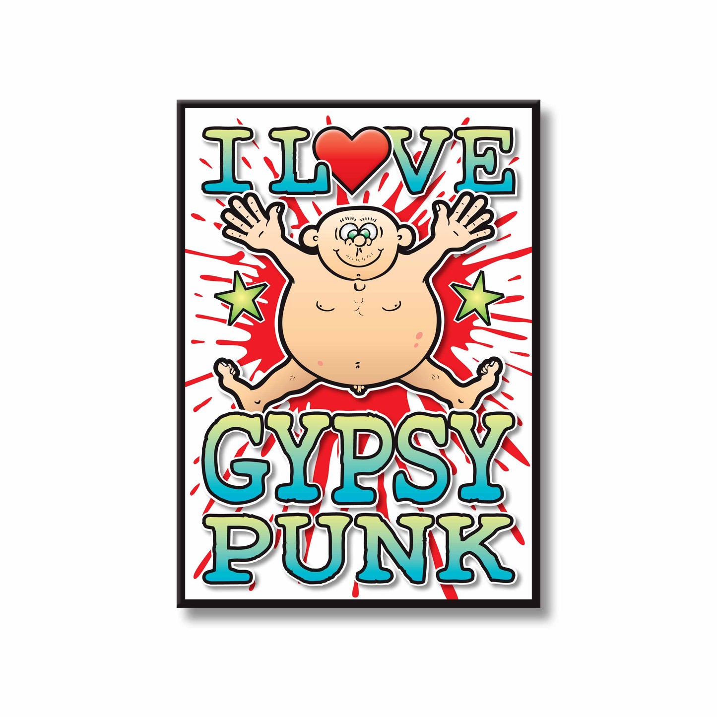 Gypsy Punk Art Print / Love Music Poster / Wall Décor / Rock Guru