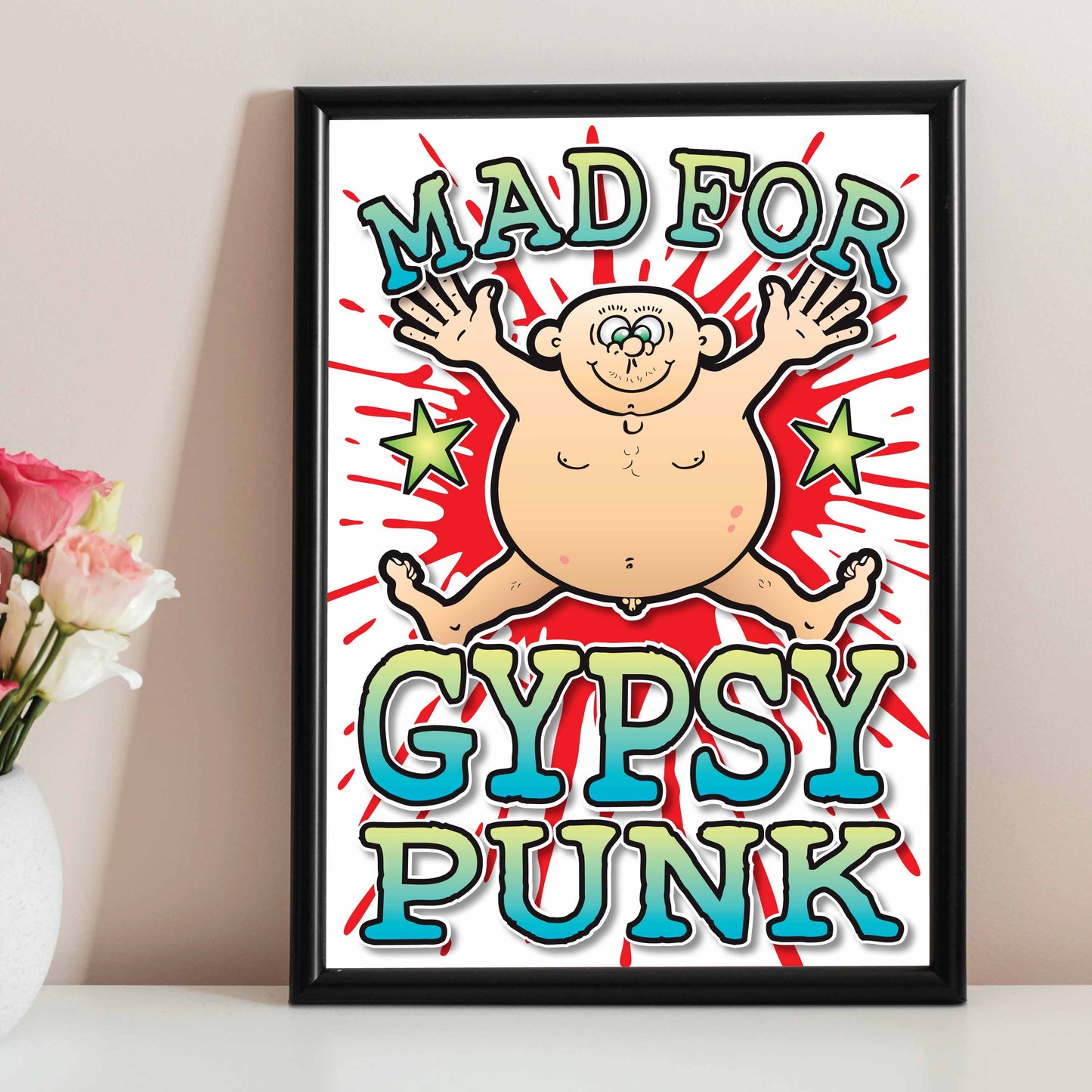 Gypsy Punk Art Print / Mad For Music Poster / Wall Décor
