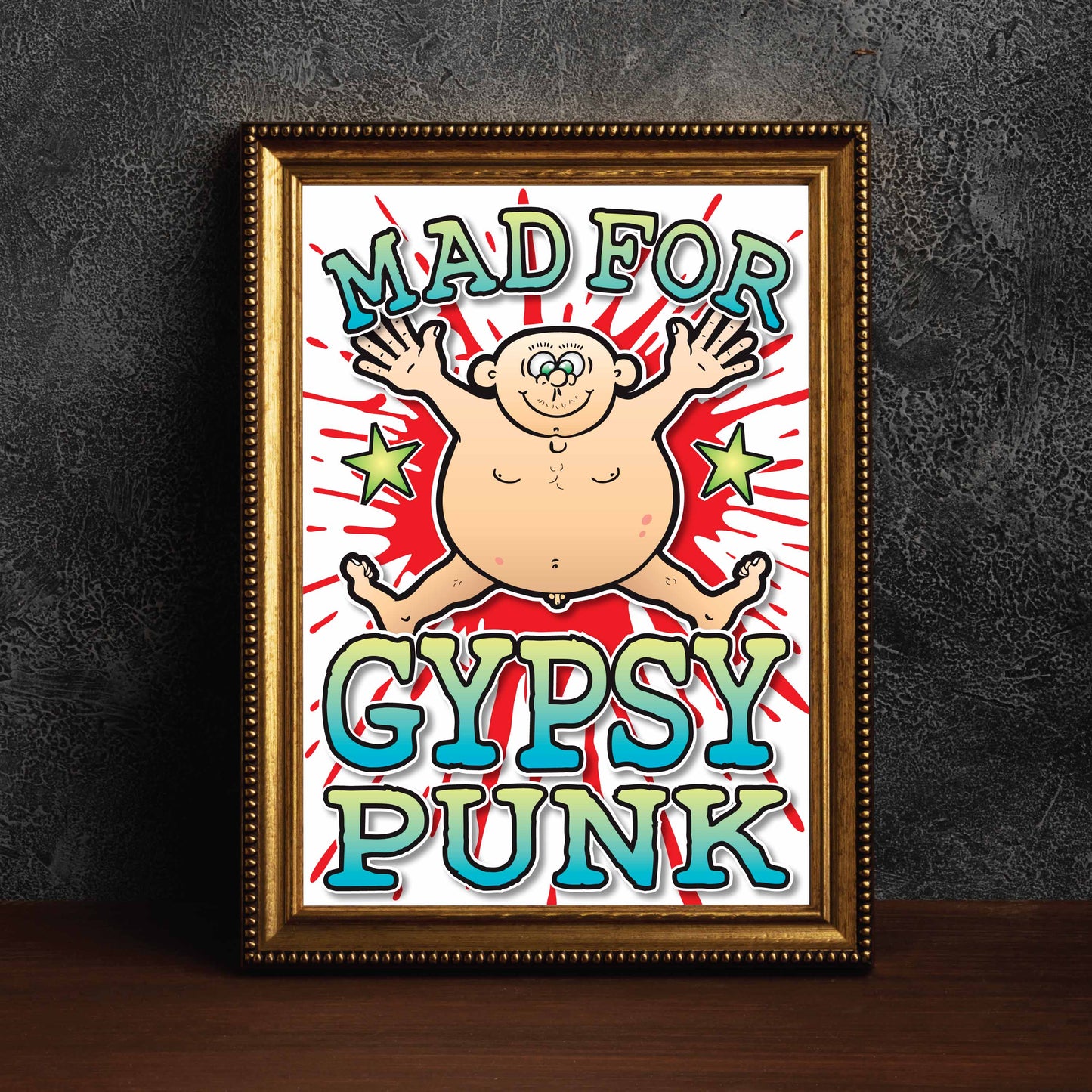 Gypsy Punk Art Print / Mad For Music Poster / Wall Décor