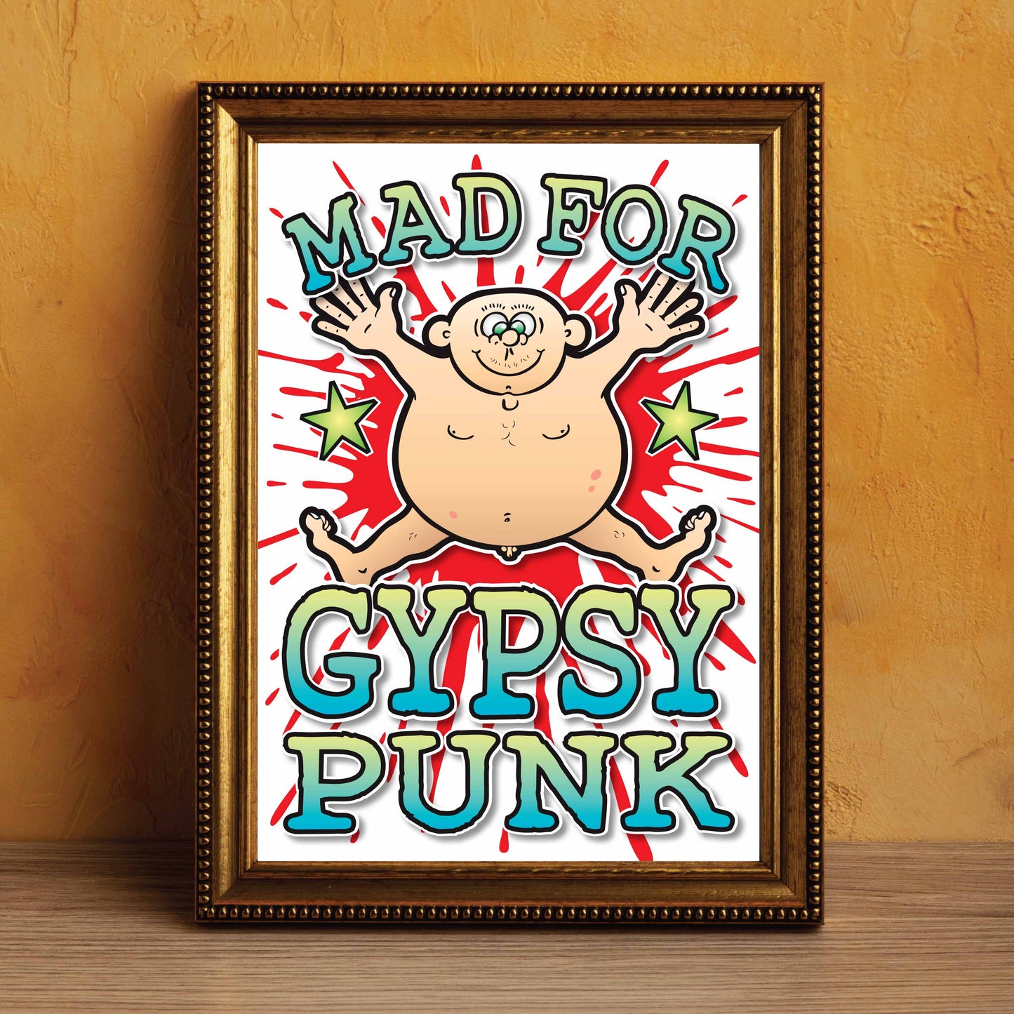Gypsy Punk Art Print / Mad For Music Poster / Wall Décor
