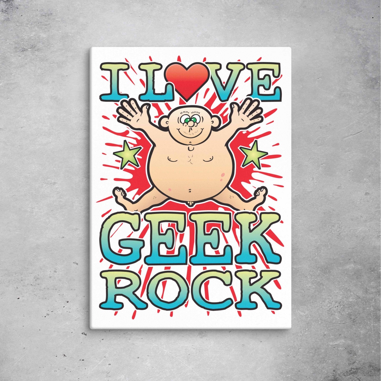 Geek Rock 51x71cm Canvas Print