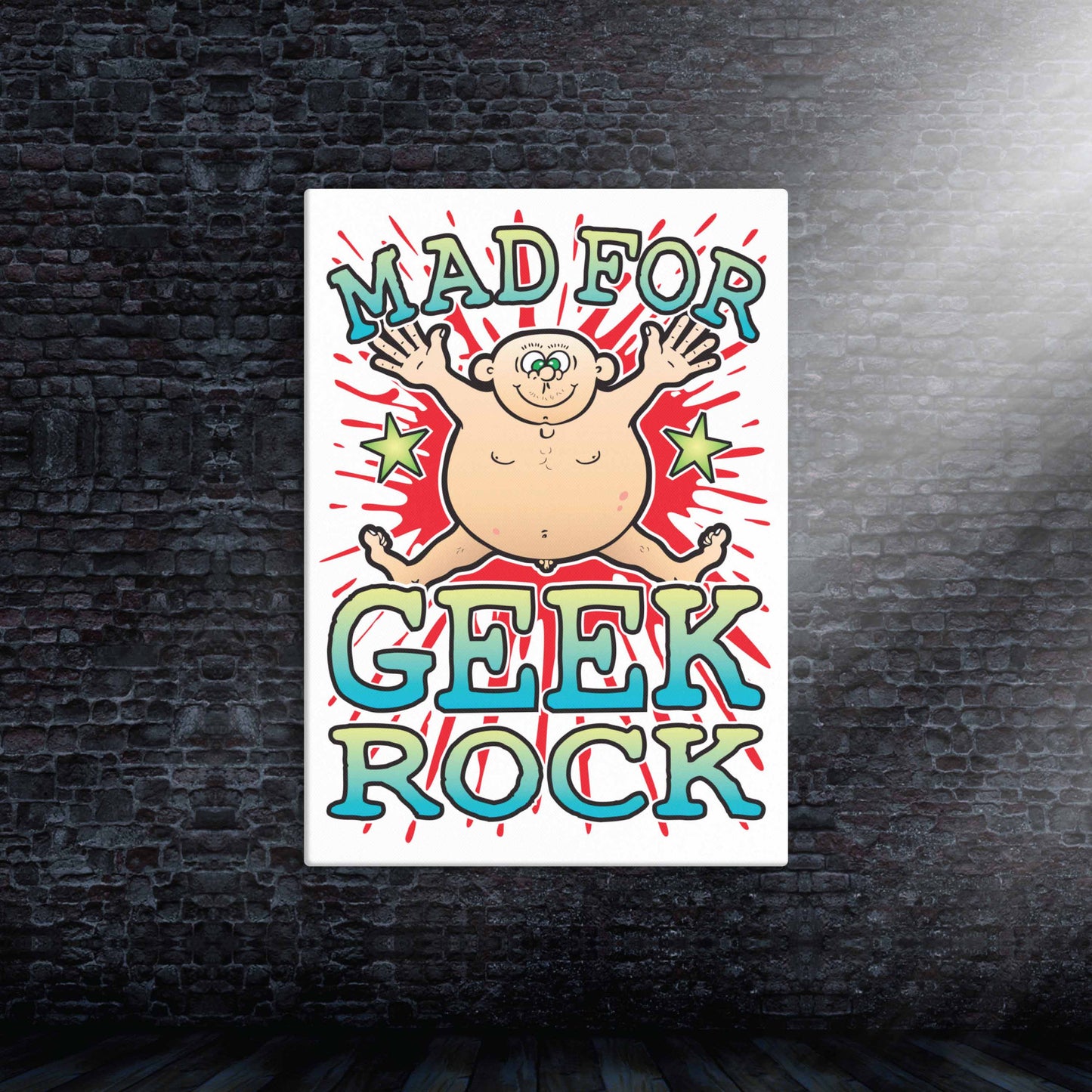 Geek Rock Canvas Print 30x40cm