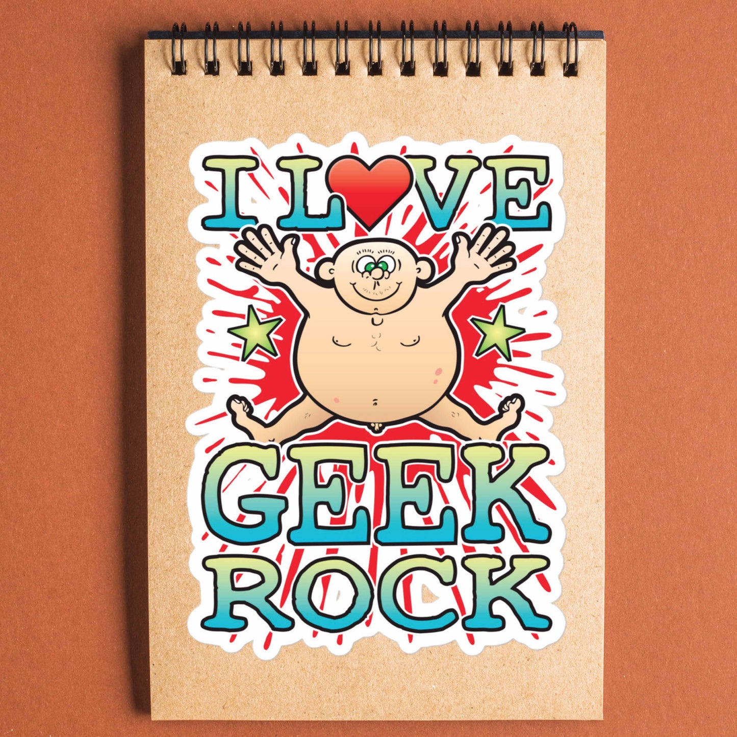 Geek Rock Vinyl Kiss-Cut Sticker / 14 x 10cm