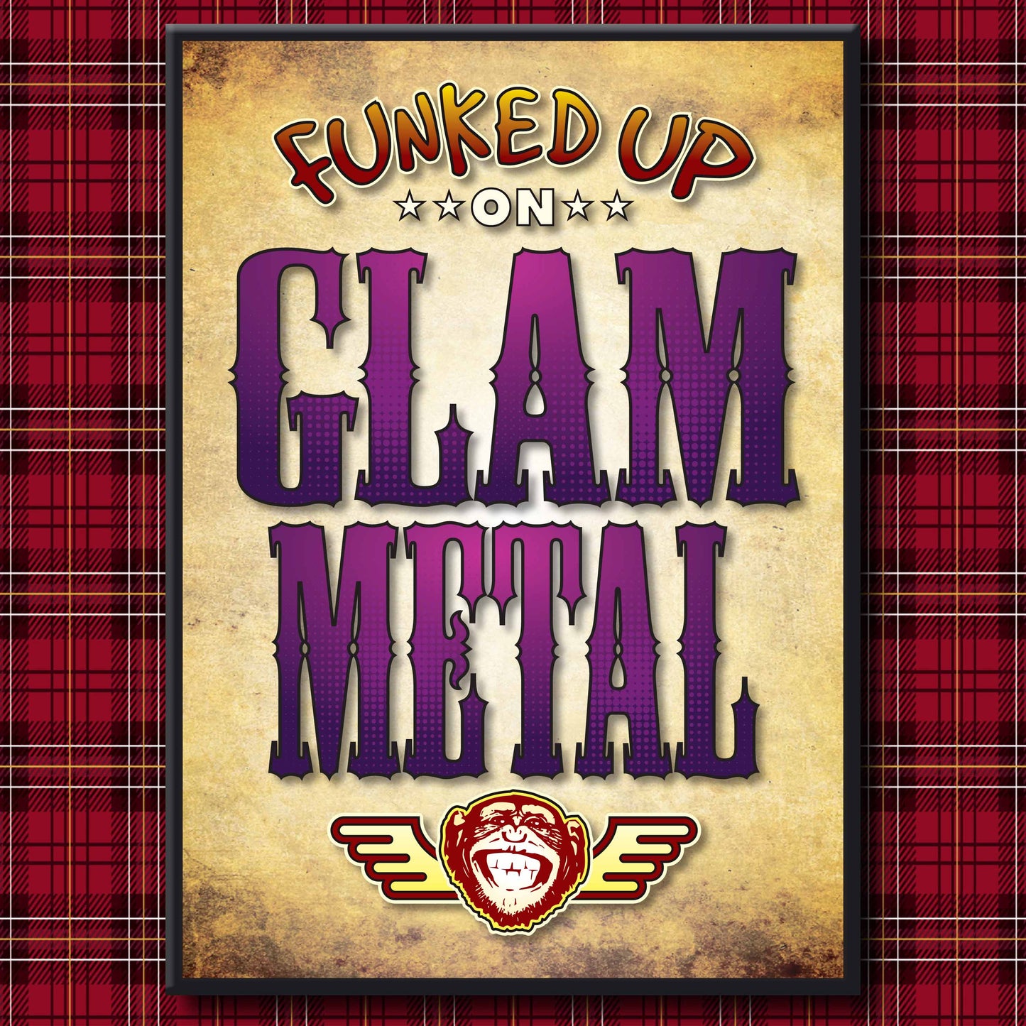 Glam Metal Art Print / Poster / Birthday Card / Greetings Card