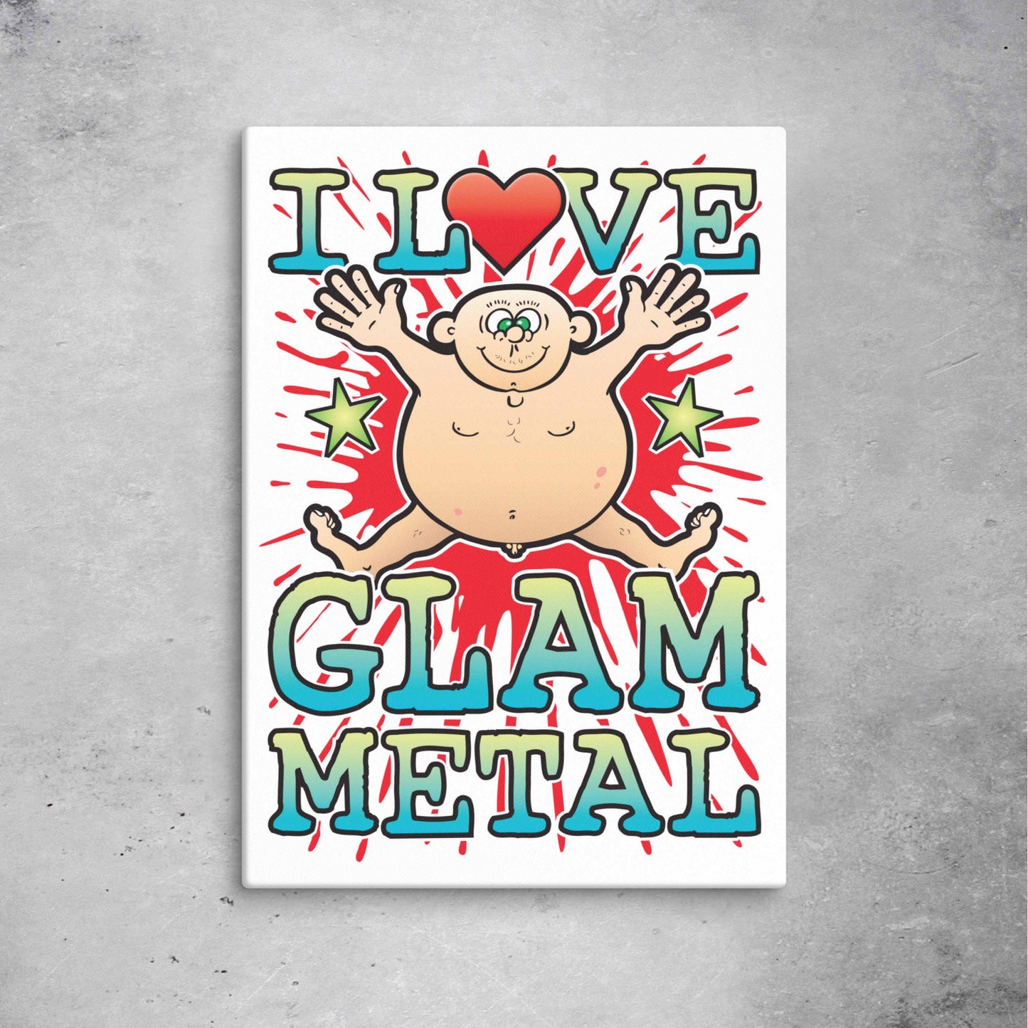 Glam Metal 51x71cm Canvas Print