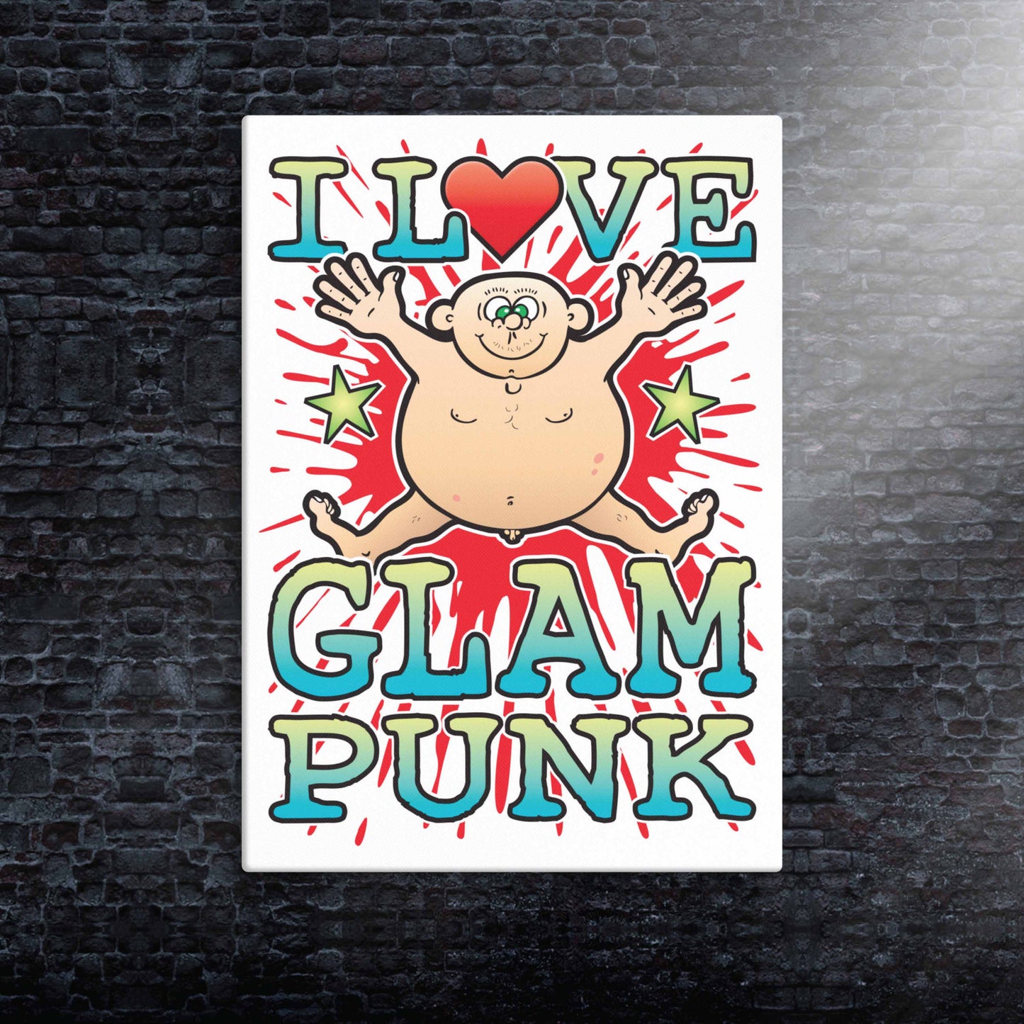 Glam Punk Canvas Print 30x40cm