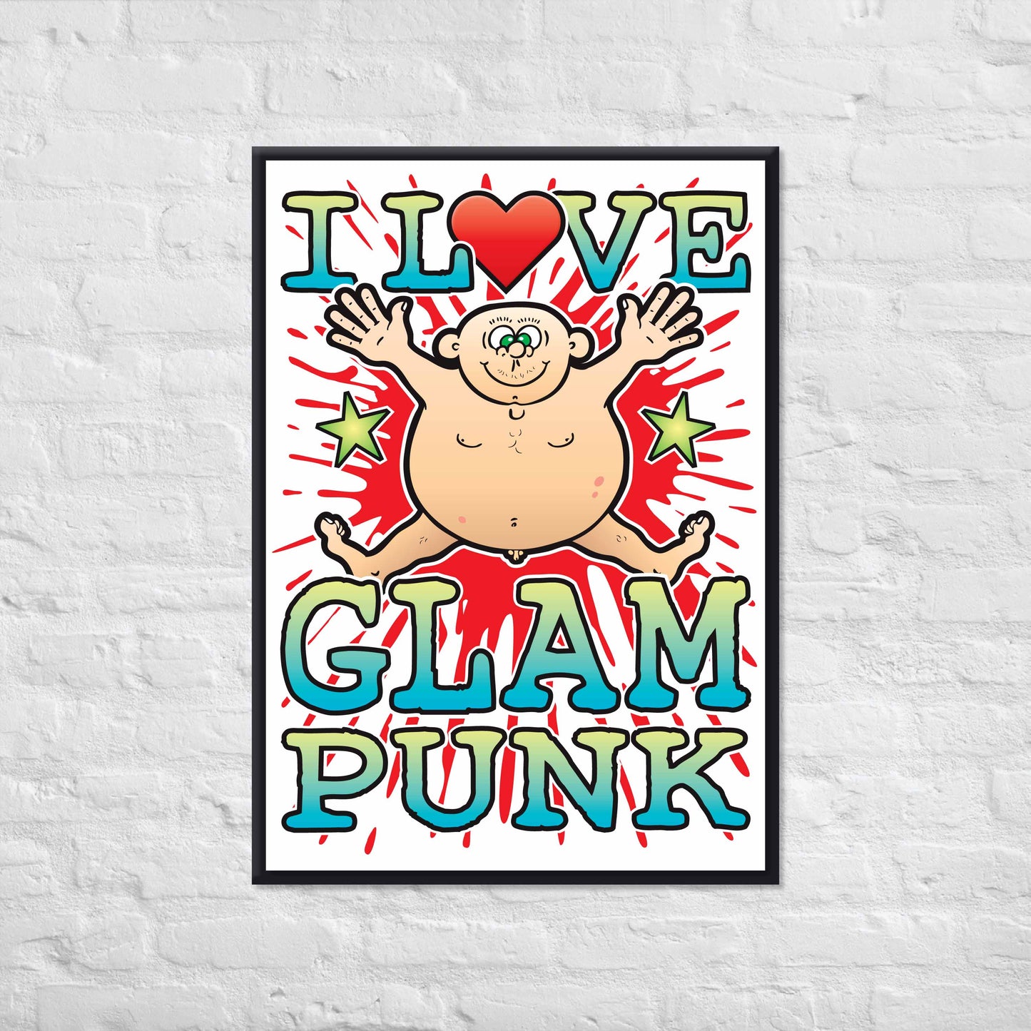 Glam Punk 50x70cm Wall Art / Love Music Poster