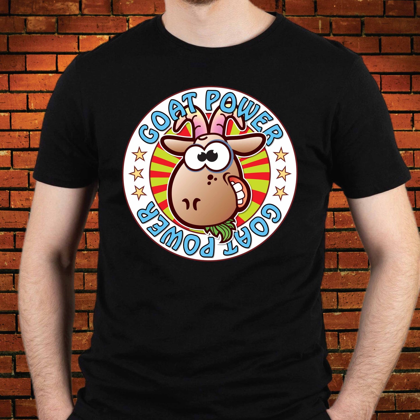 Goat Power Funny Slogan Cotton T-Shirt