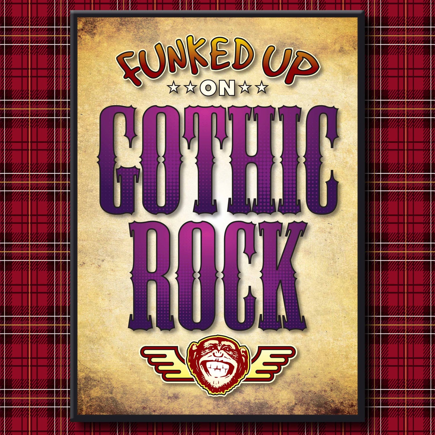 Gothic Rock Art Print / Poster / Birthday Card / Greetings Card