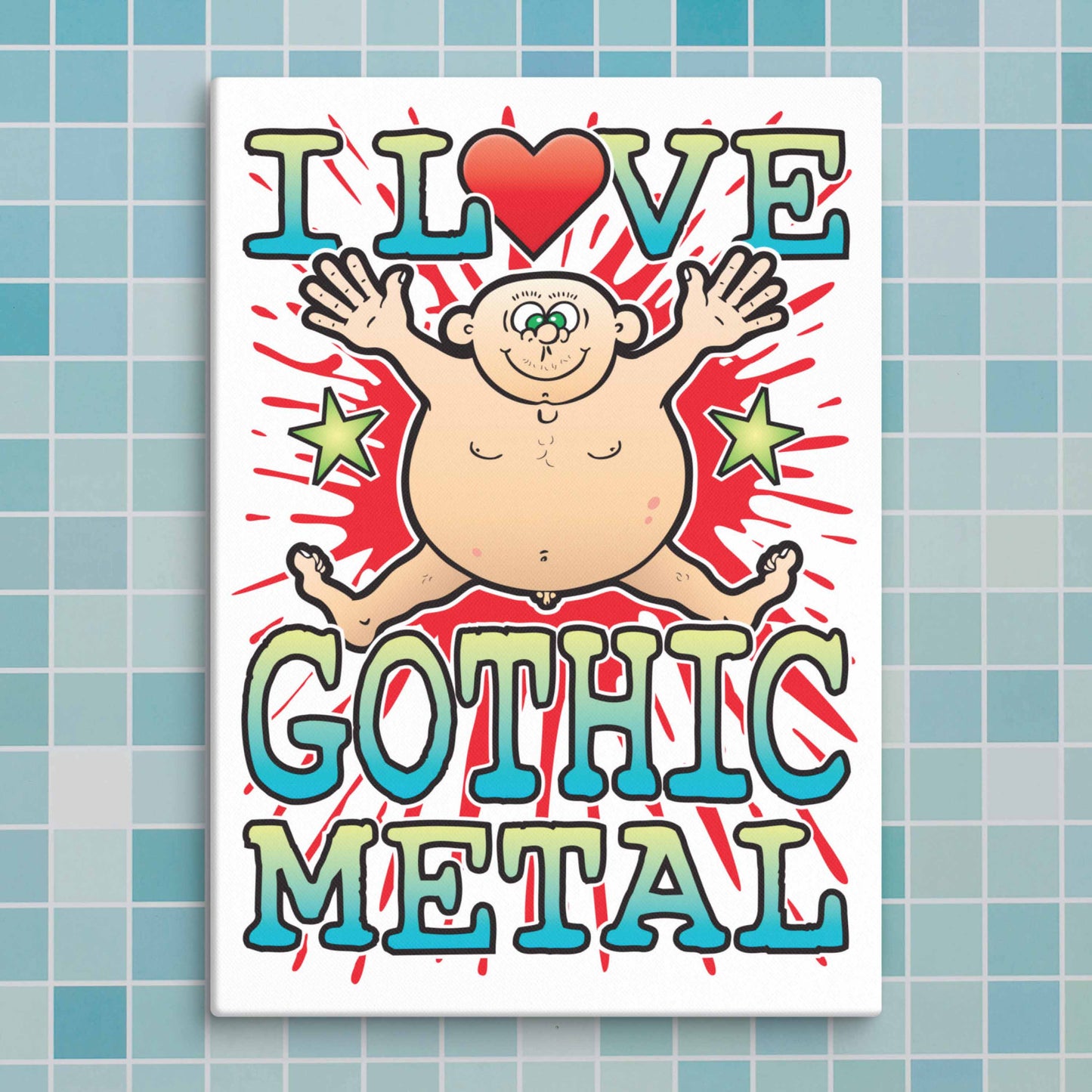 Gothic Metal Canvas Print 30x40cm