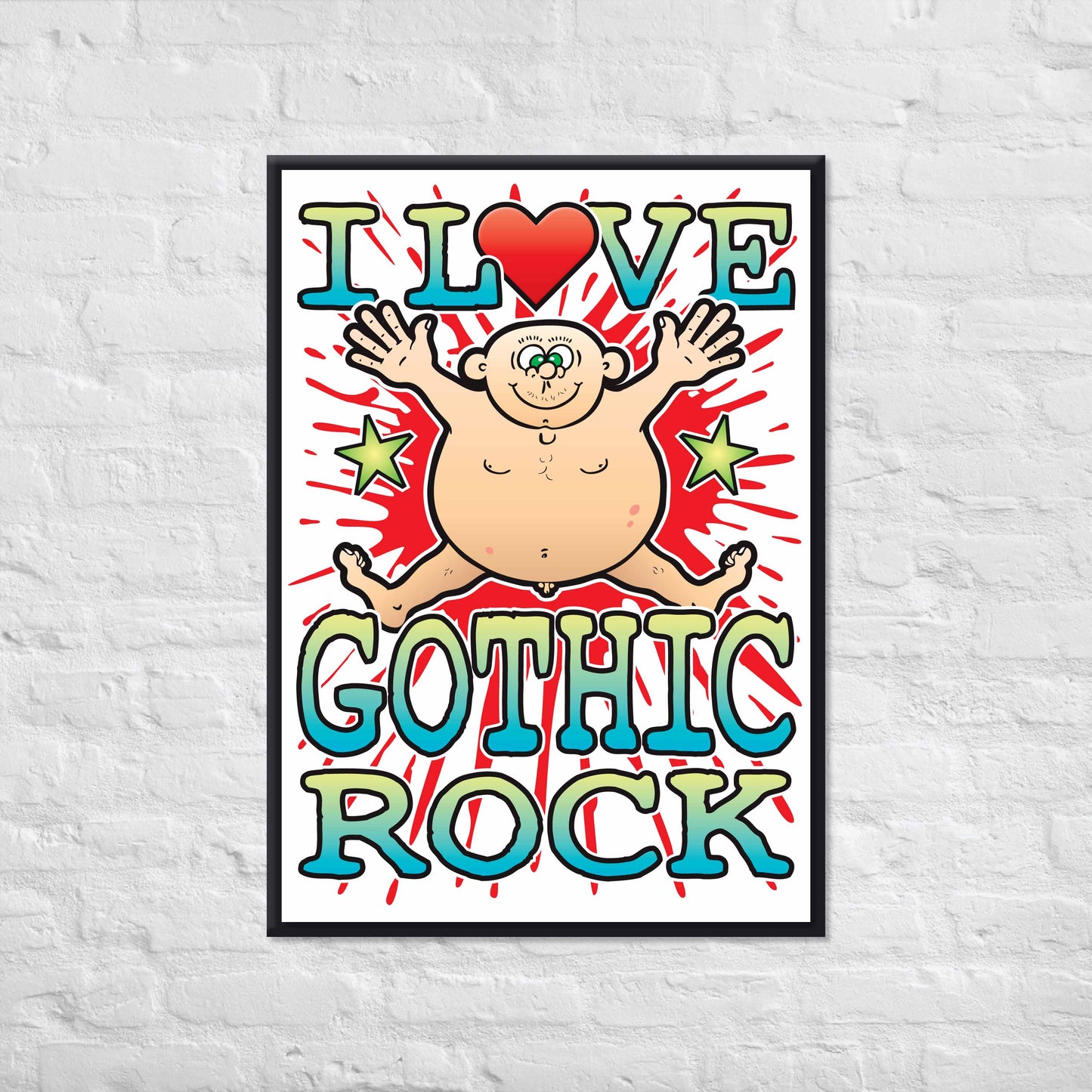 Gothic Rock 50x70cm Wall Art / Love Music Poster