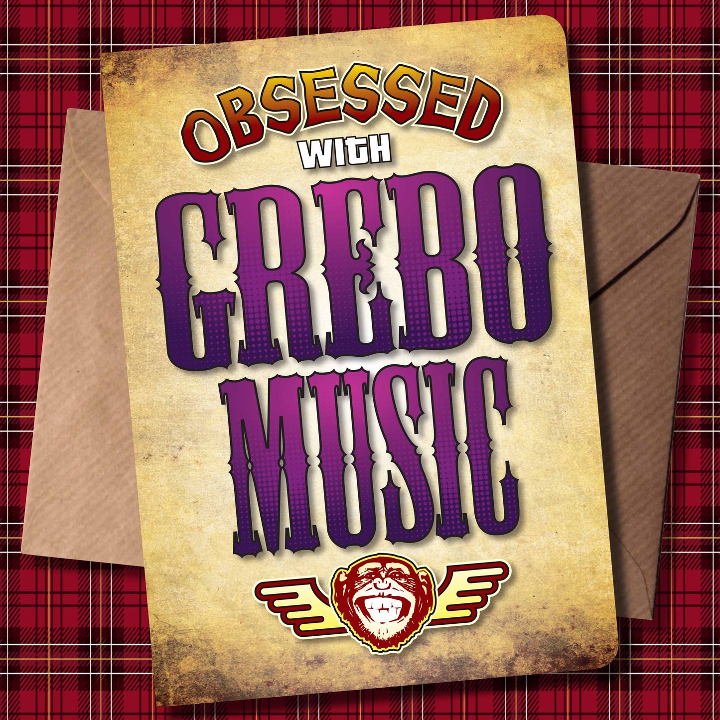 Grebo Music - Obsessed Art Poster + Birthday / Greetings Card