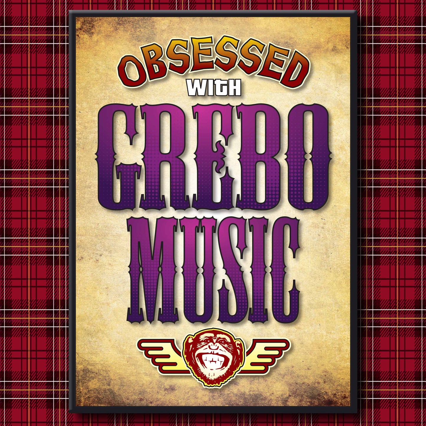 Grebo Music - Obsessed Art Poster + Birthday / Greetings Card
