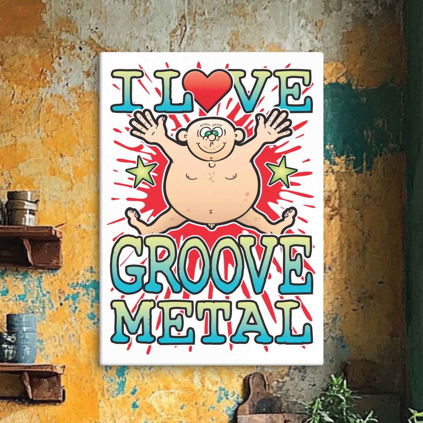 Groove Metal 51x71cm Canvas Print