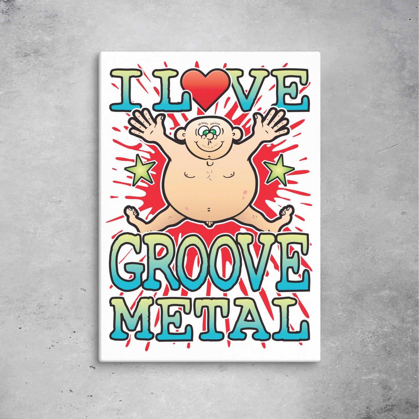 Groove Metal 51x71cm Canvas Print