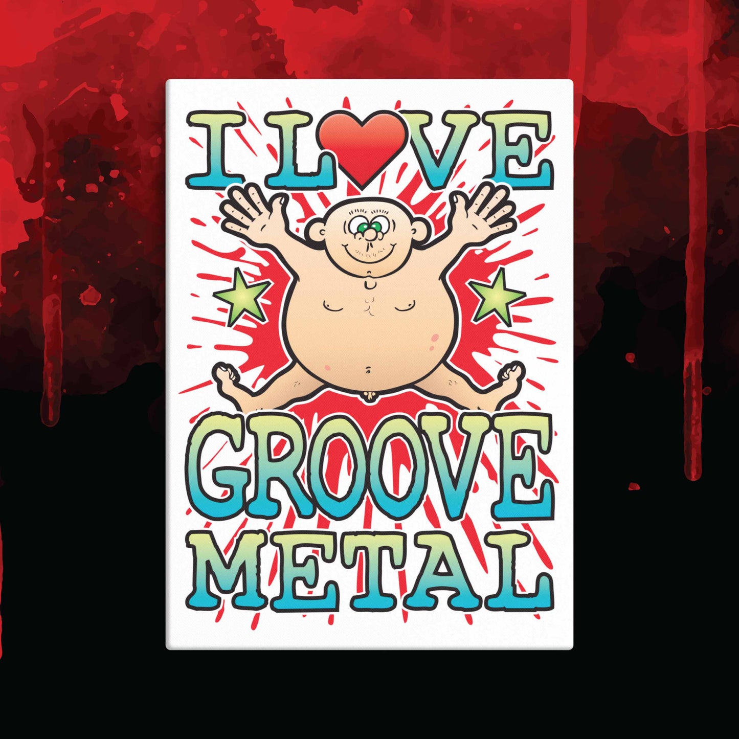Groove Metal 51x71cm Canvas Print