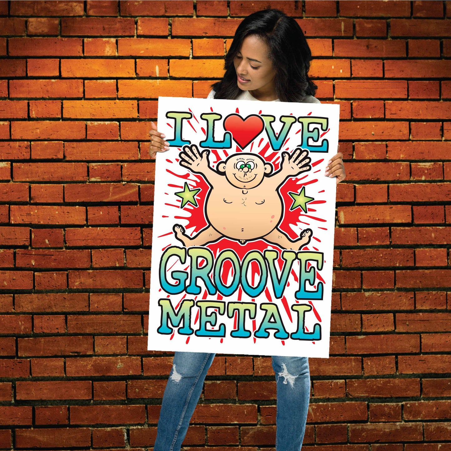 Groove Metal 50x70cm Wall Art / Love Music Poster