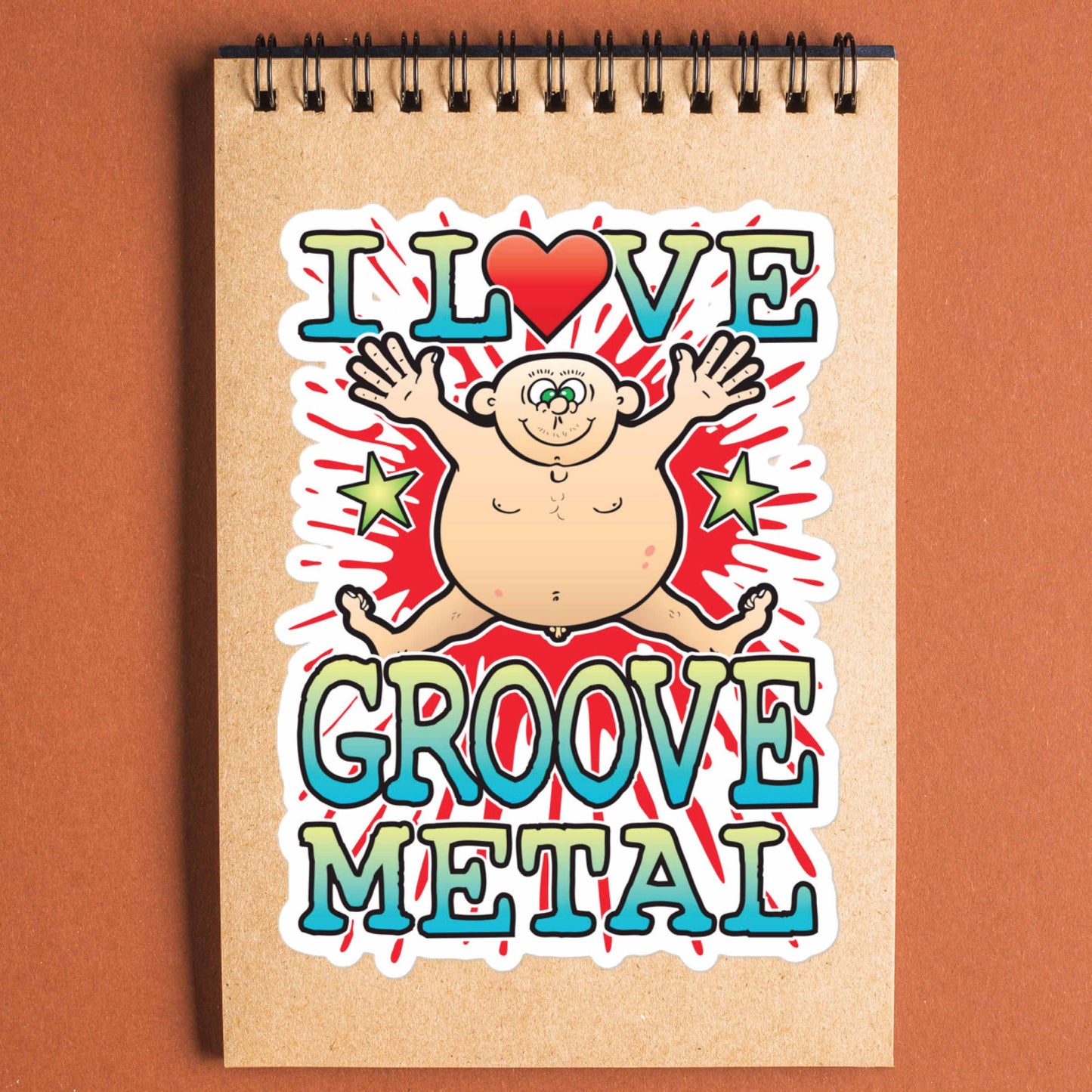 Groove Metal Vinyl Kiss-Cut Sticker / 14 x 10cm