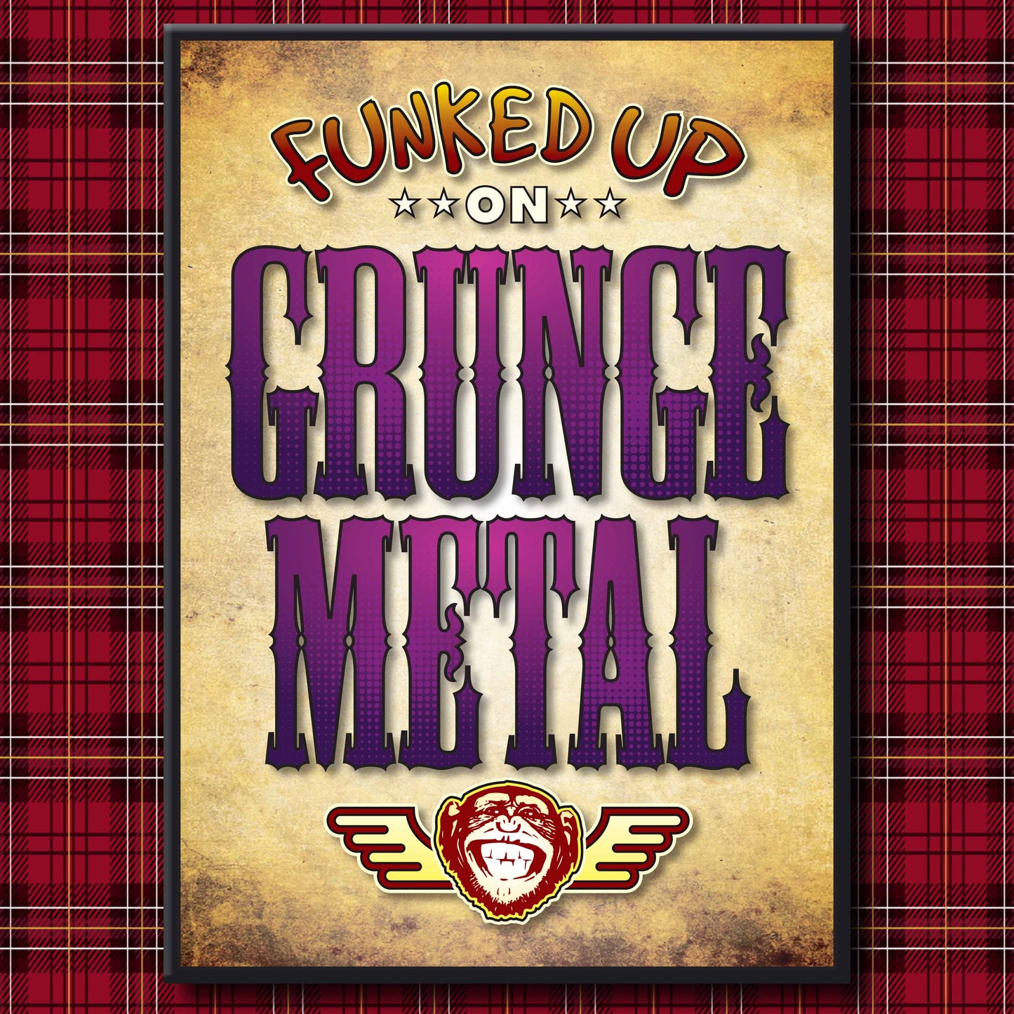 Grunge Metal Art Print / Poster / Birthday Card / Greetings Card