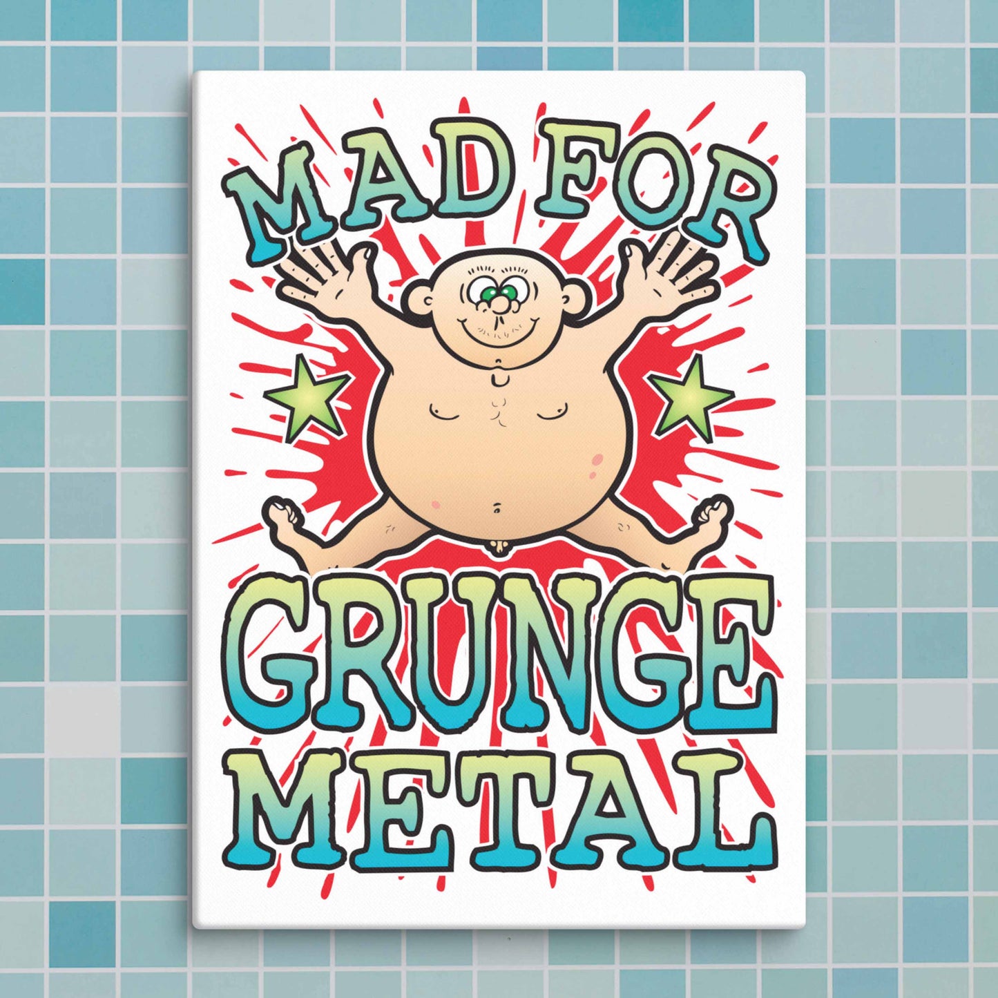 Grunge Metal Canvas Print 30x40cm