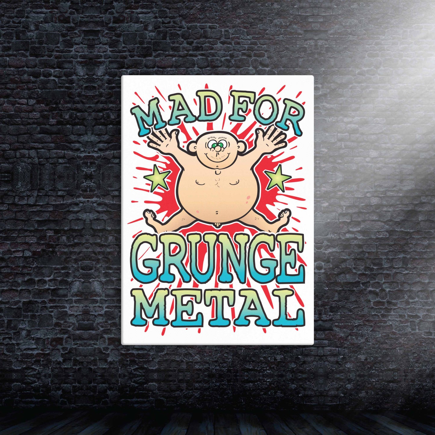 Grunge Metal Canvas Print 30x40cm