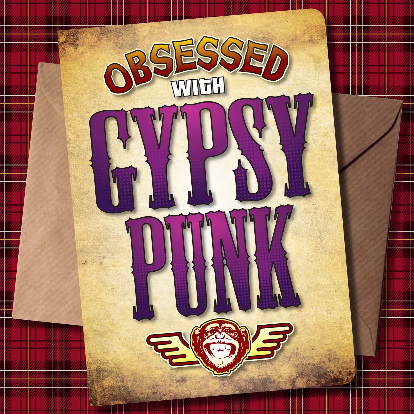 Gypsy Punk - Obsessed Art Poster + Birthday / Greetings Card