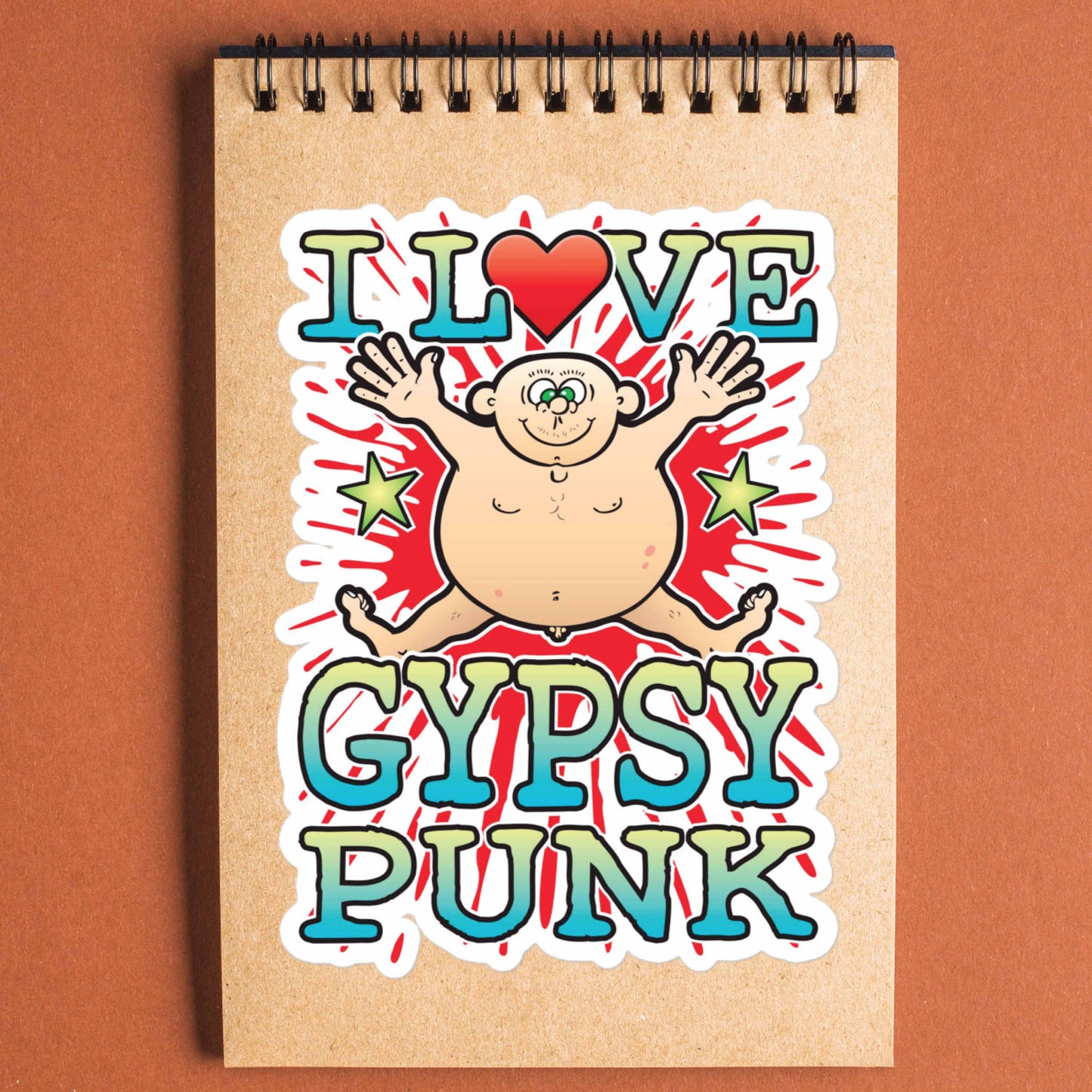 Gypsy Punk Vinyl Kiss-Cut Sticker / 14 x 10cm