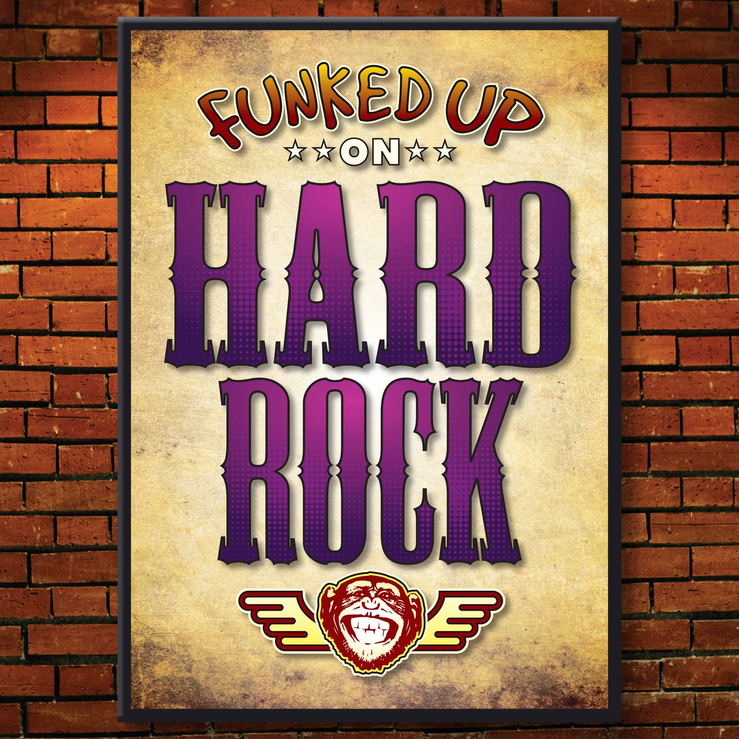 Hard Rock Art Print / Poster / Birthday Card / Greetings Card