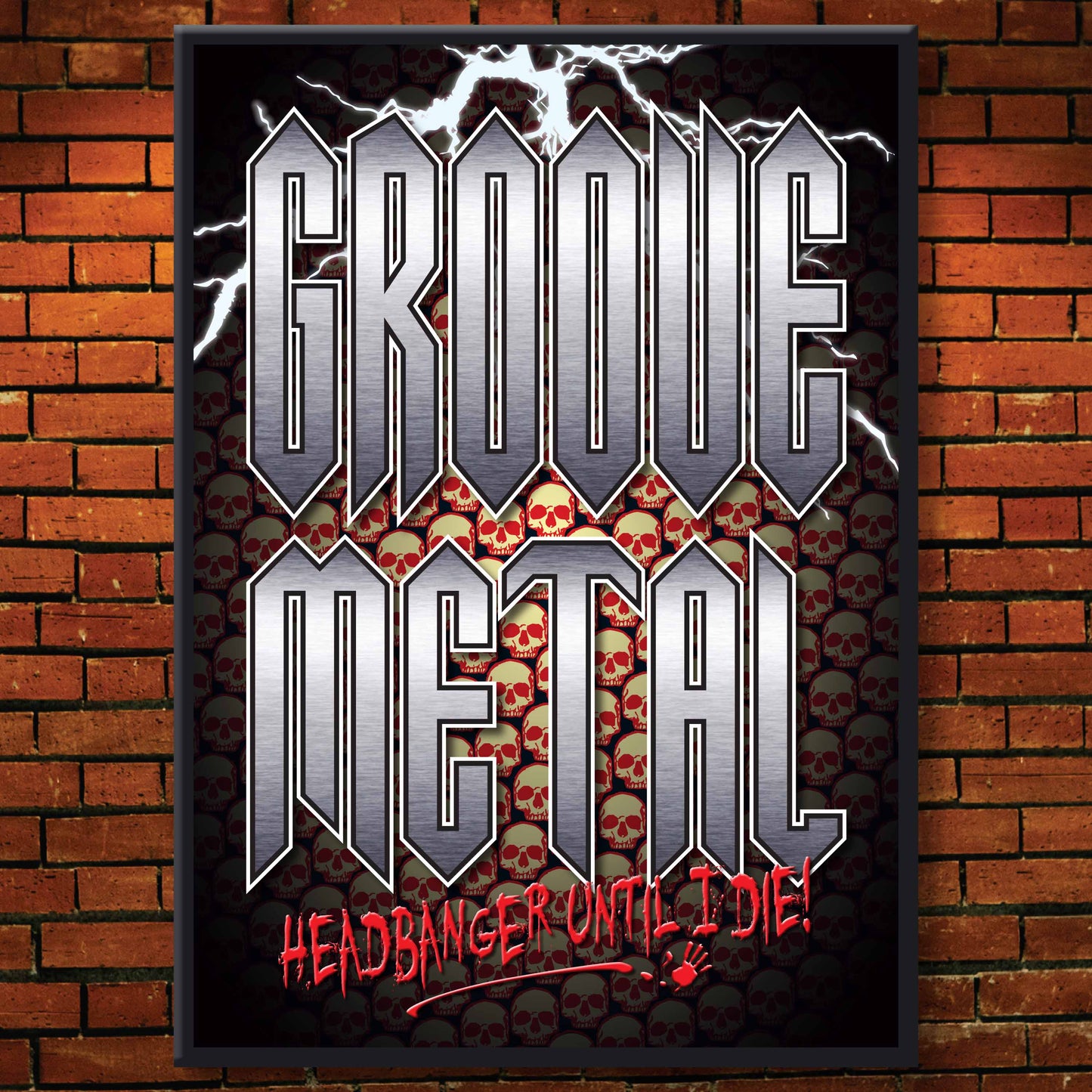 Groove Metal Headbanger Art Print + Birthday / Greetings Card