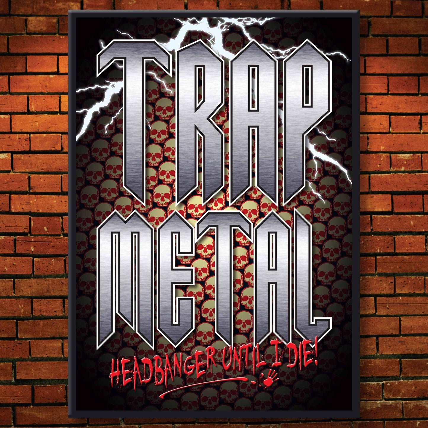 Trap Metal Headbanger Art Print + Birthday / Greetings Card