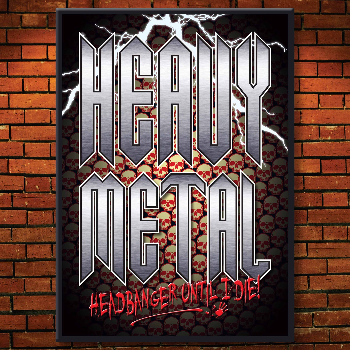 Heavy Metal Headbanger Art Print + Birthday / Greetings Card