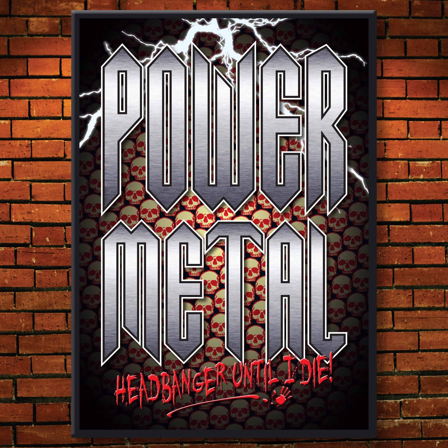 Power Metal Headbanger Art Print + Birthday / Greetings Card