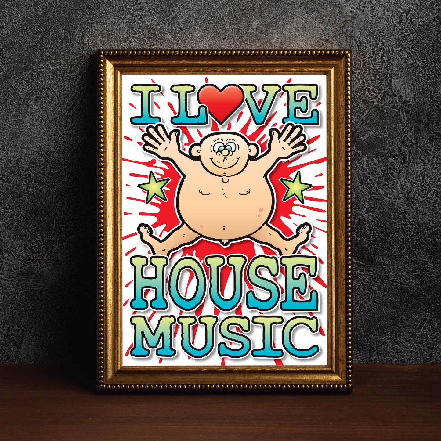 House Music Art Print / Love Music Poster / Wall Décor / Rock Guru
