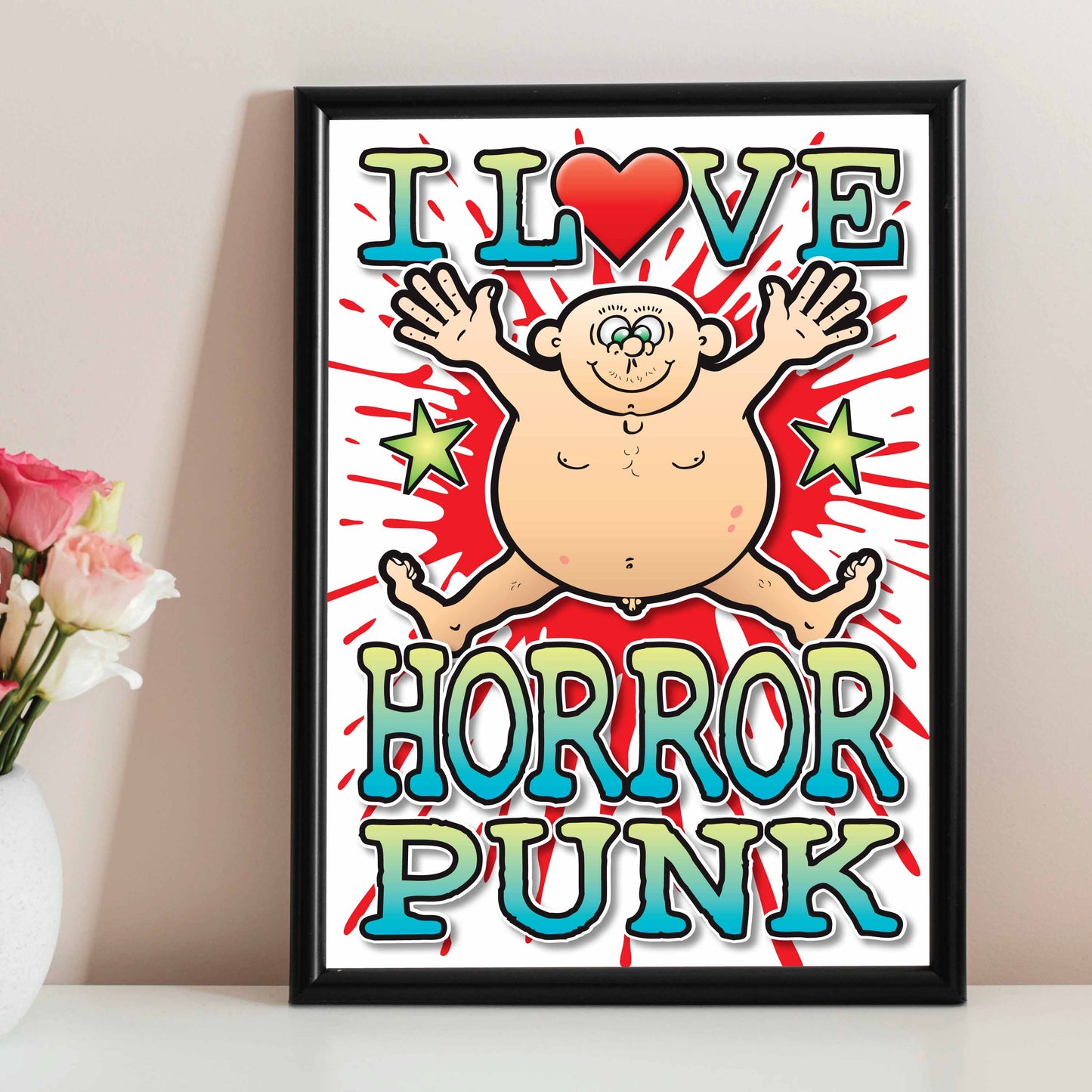 Horror Punk Art Print / Love Music Poster / Wall Décor / Rock Guru