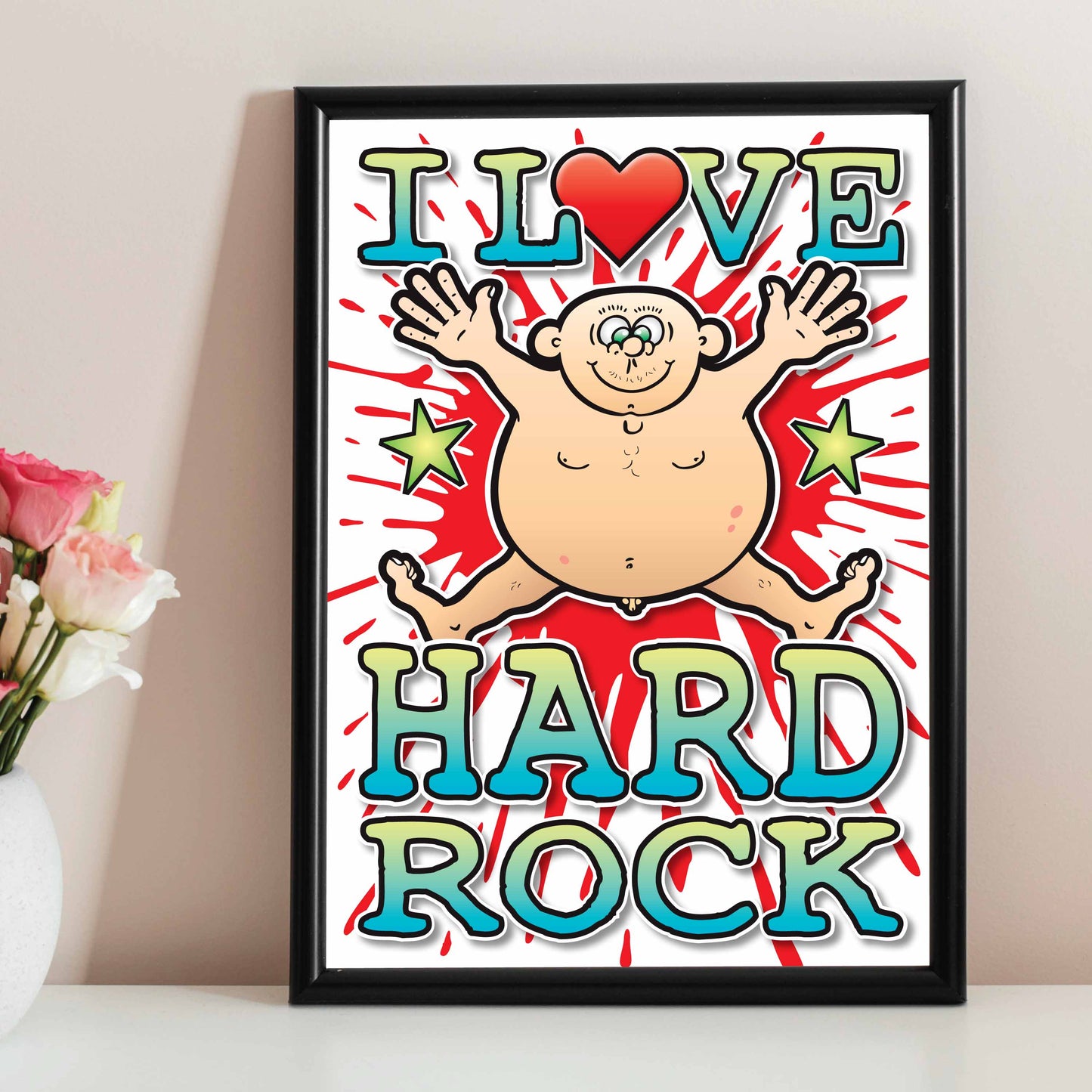 Hard Rock Art Print / Love Music Poster / Wall Décor / Rock Guru