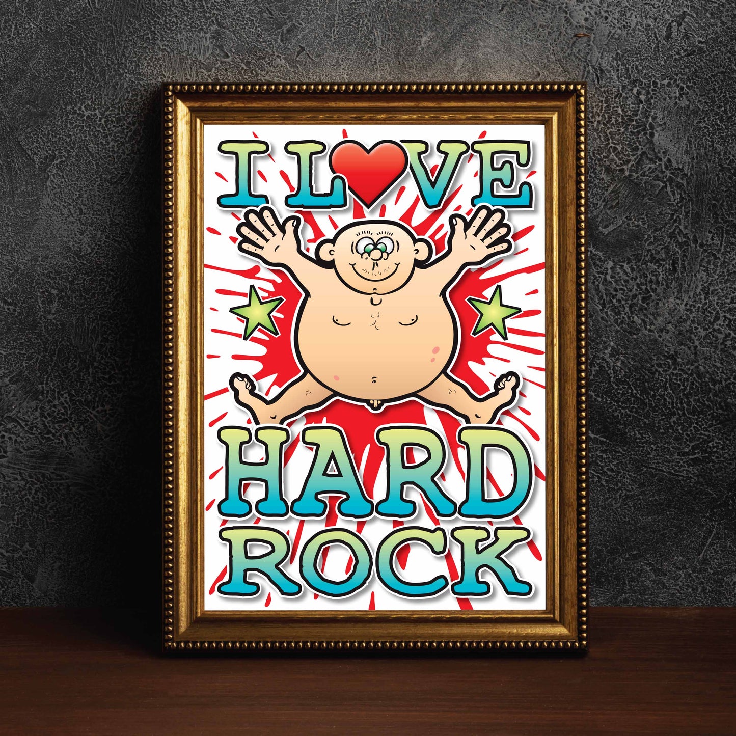 Hard Rock Art Print / Love Music Poster / Wall Décor / Rock Guru