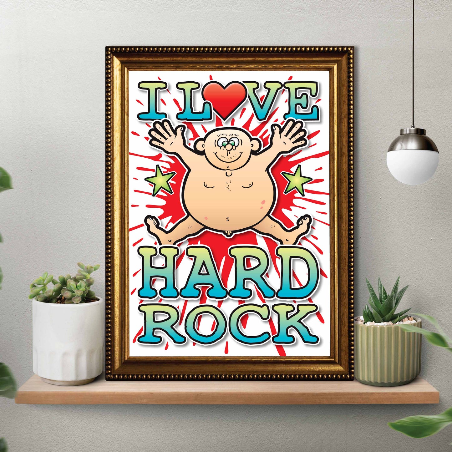 Hard Rock Art Print / Love Music Poster / Wall Décor / Rock Guru