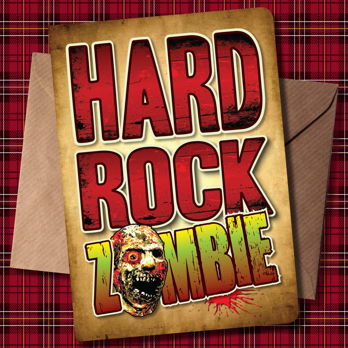 Hard Rock Zombie - Art Print + Birthday Card + Metal Pin Badge