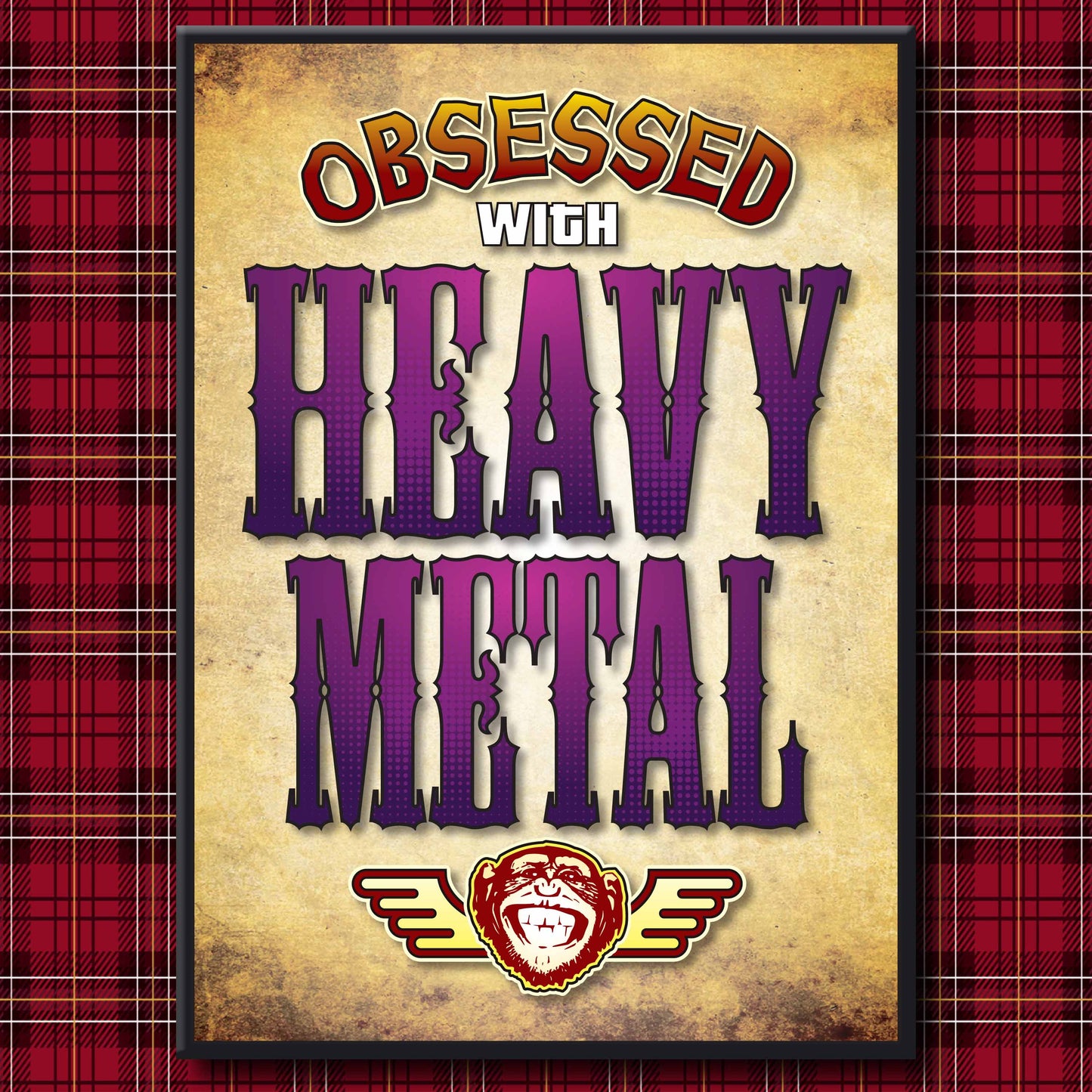 Heavy Metal - Obsessed Art Poster + Birthday / Greetings Card