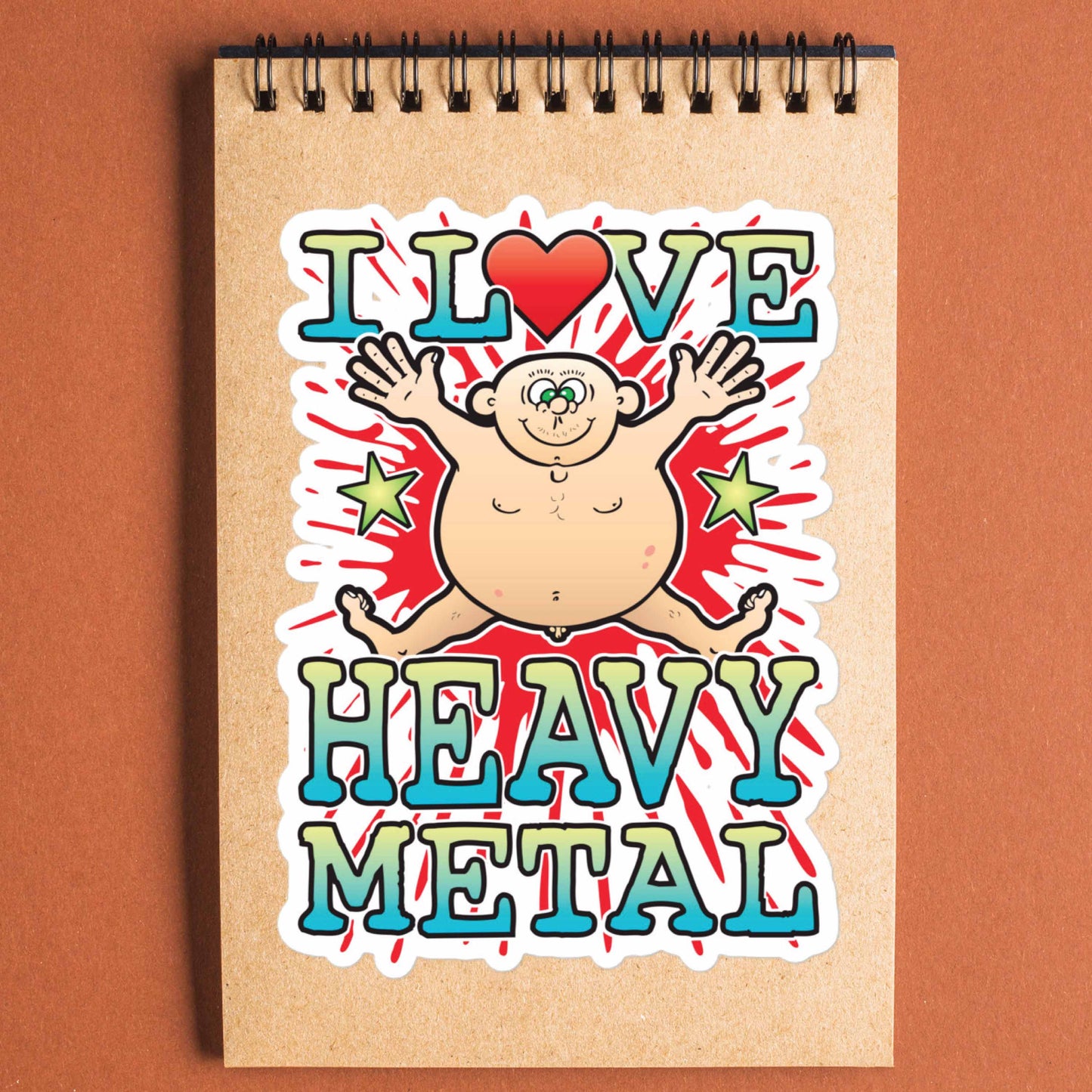 Heavy Metal Vinyl Kiss-Cut Sticker / 14 x 10cm