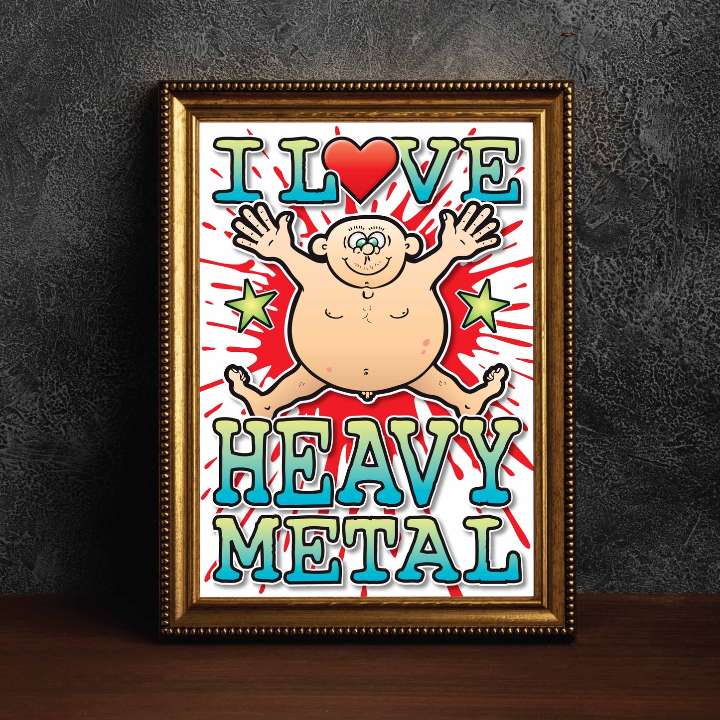 Heavy Metal Art Print / Love Music Poster / Wall Décor / Rock Guru