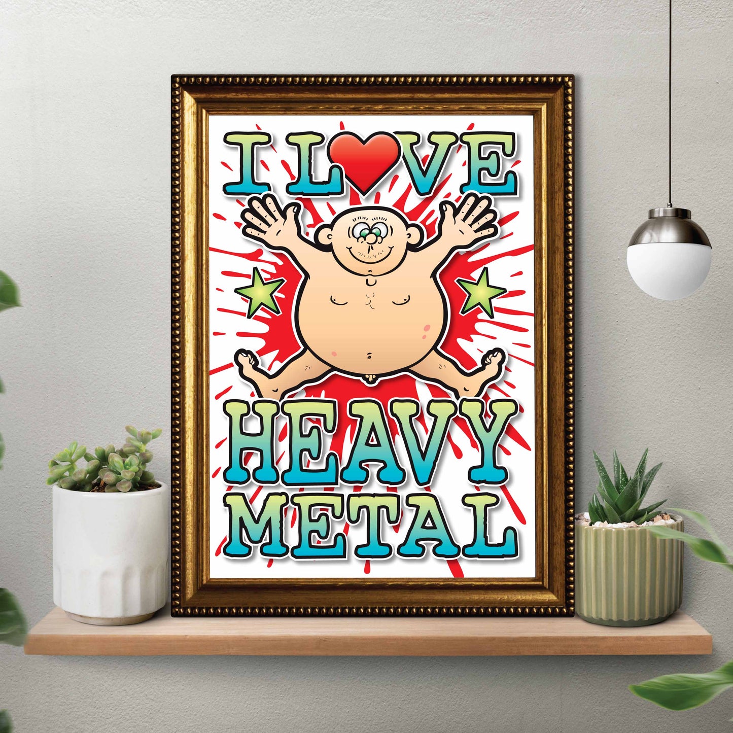 Heavy Metal Art Print / Love Music Poster / Wall Décor / Rock Guru