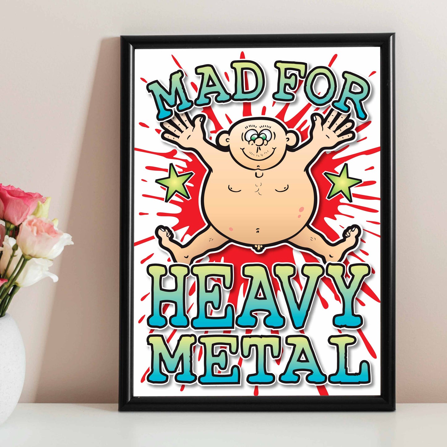 Heavy Metal Art Print / Mad For Music Poster / Wall Décor