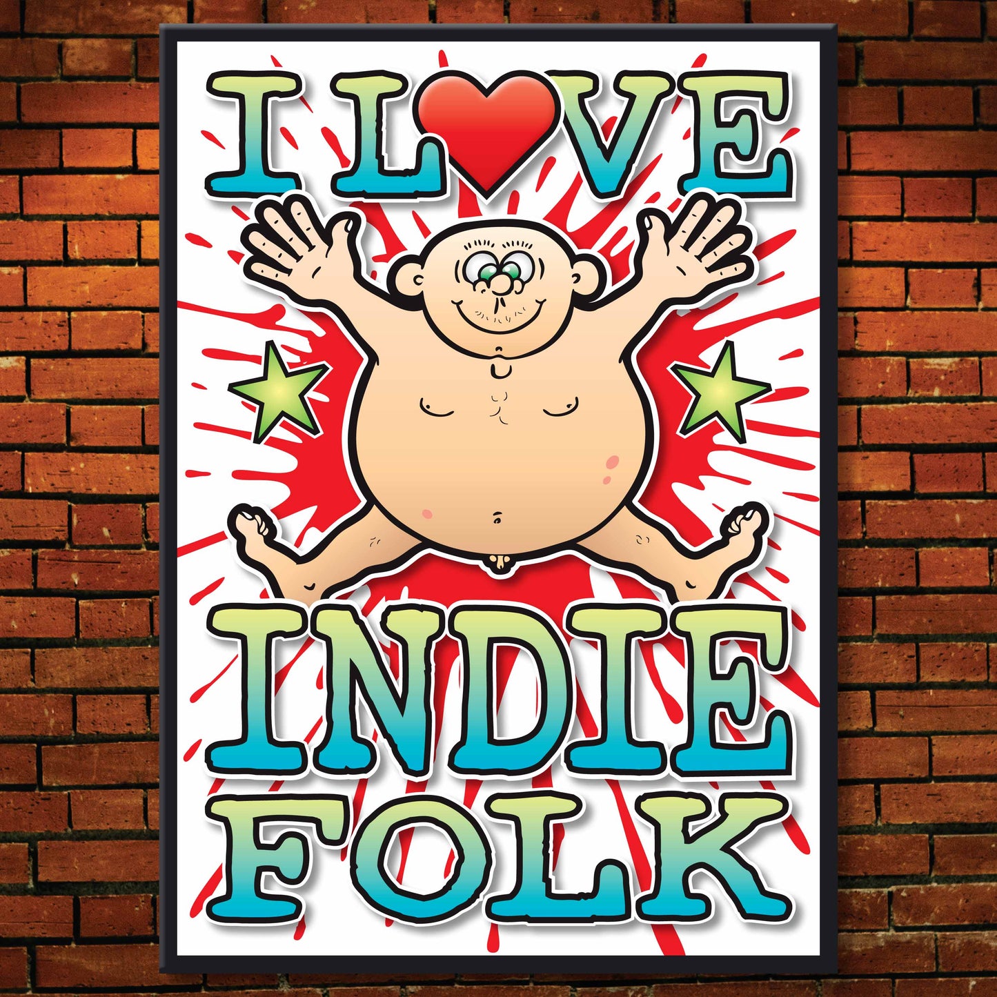 Indie Folk Art Print / Love Music Poster / Wall Décor / Rock Guru
