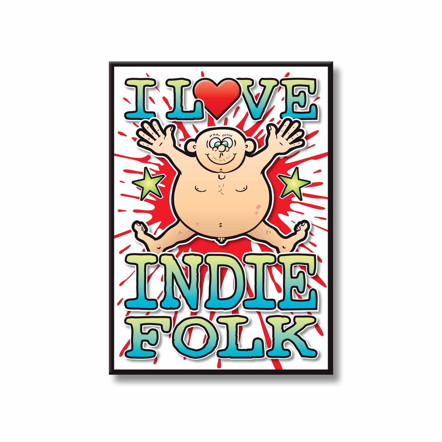Indie Folk Art Print / Love Music Poster / Wall Décor / Rock Guru