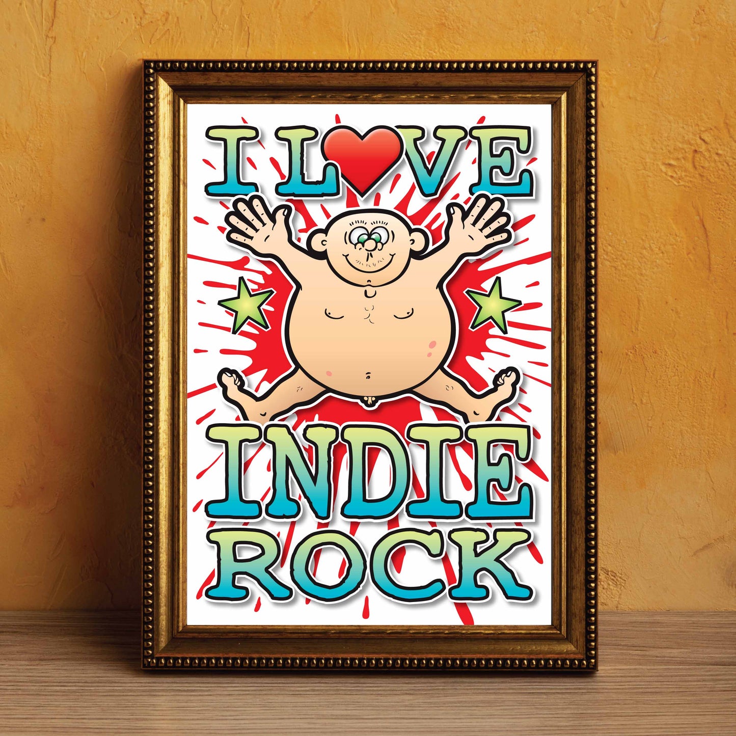 Indie Rock Art Print / Love Music Poster / Wall Décor / Rock Guru