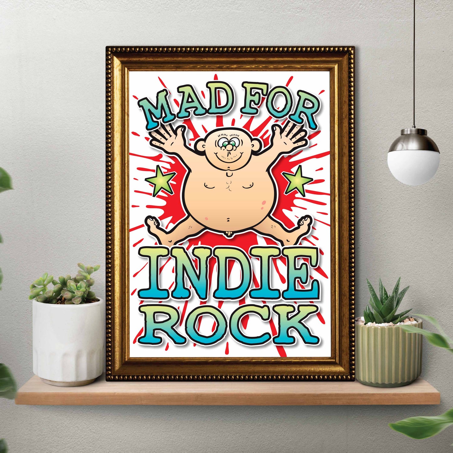 Indie Rock Art Print / Mad For Music Poster / Wall Décor