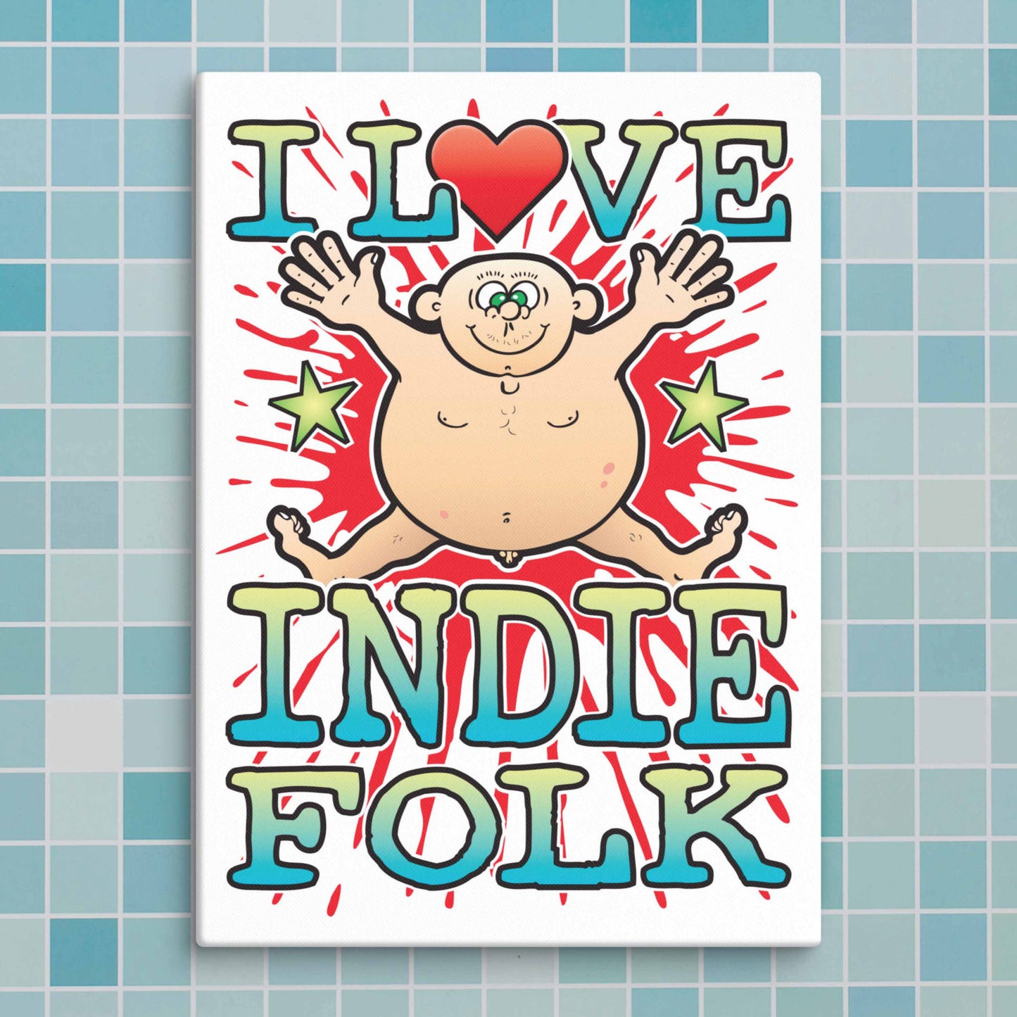 Indie Folk Canvas Print 30x40cm