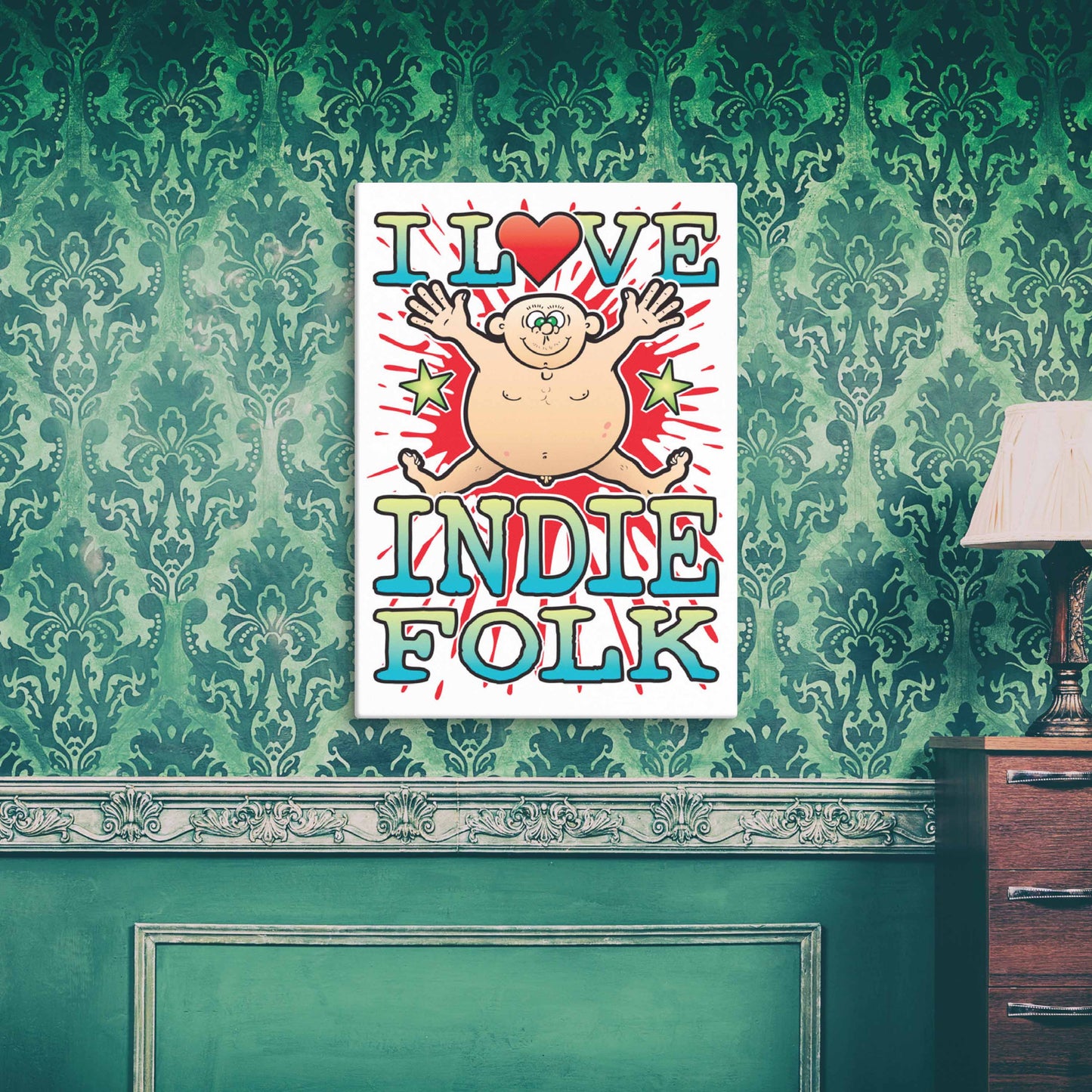 Indie Folk 51x71cm Canvas Print